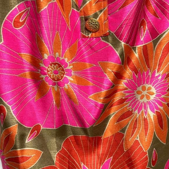 Elizabeth Howard Women's Dress Floral Sleeveless Silk like Shift Size 6 - Picture 3 of 3